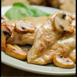 شرحات دجاج بالفطر
